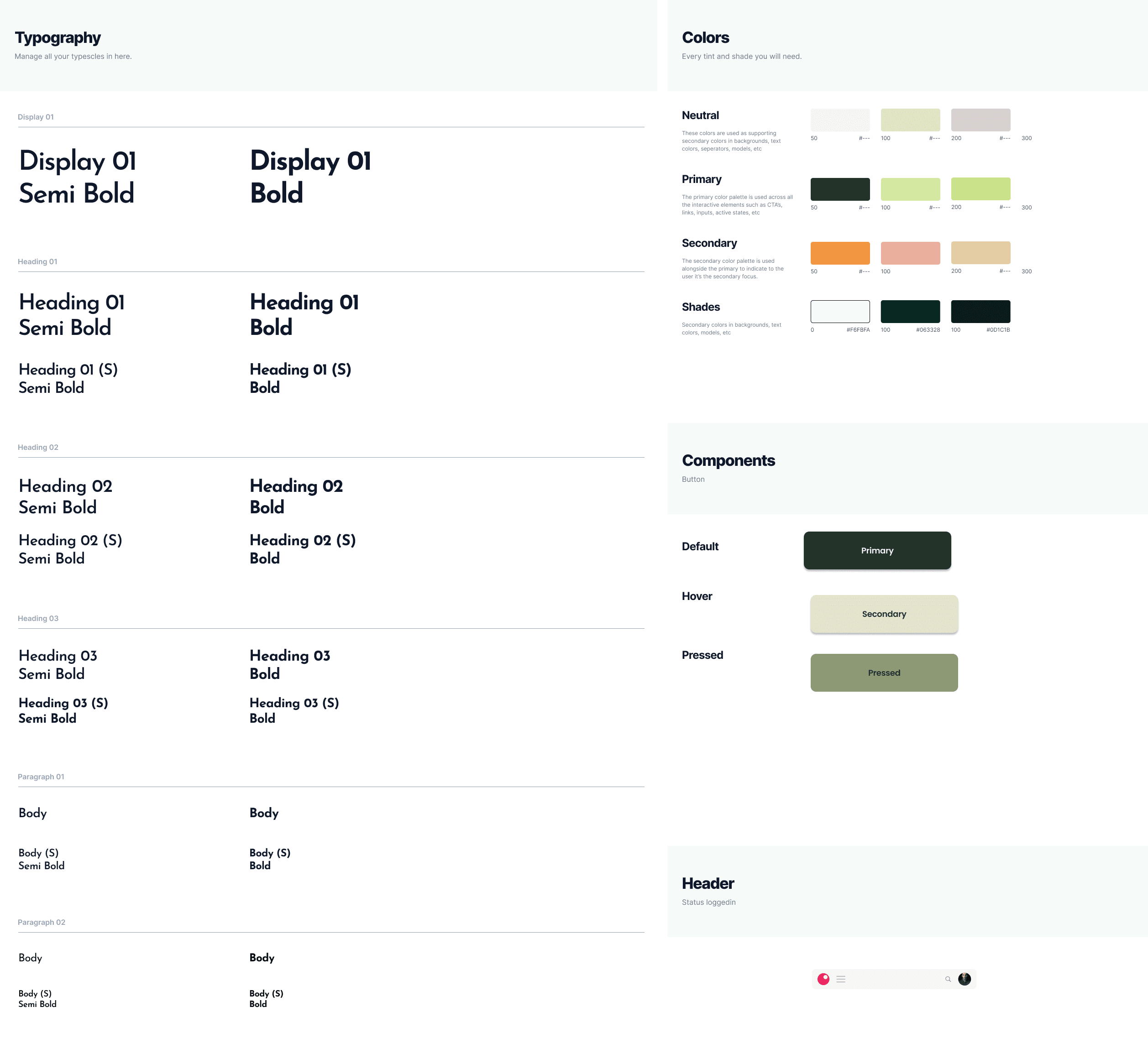 Points app style guide — typography, colors, and components