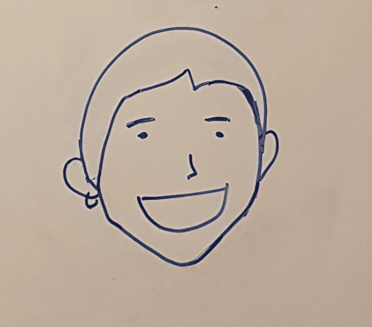 Hand-drawn sketch of Mikey